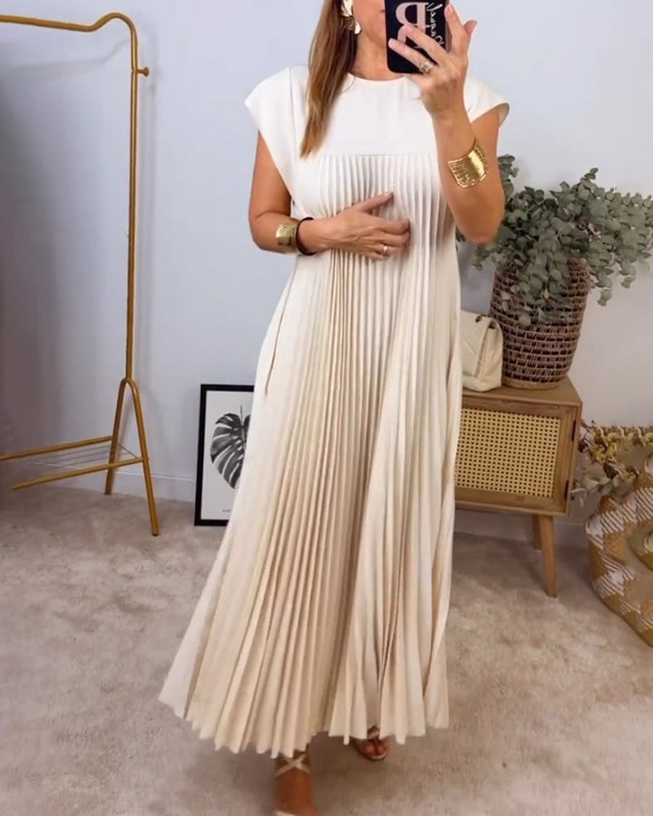 Natalia™ - Ärmelloses Plissiertes Kleid