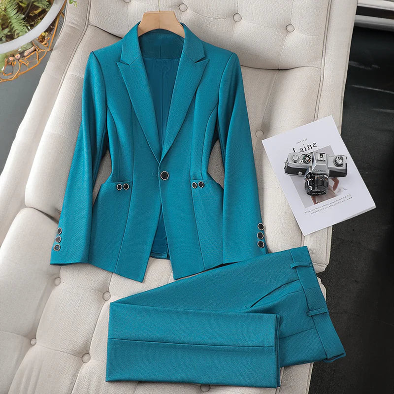 Lillian™ - Elegante Blazer Set Grün / S