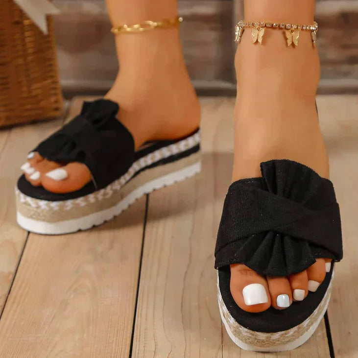 Alyces Schleife Ortho Sandalen Schwarz / 35