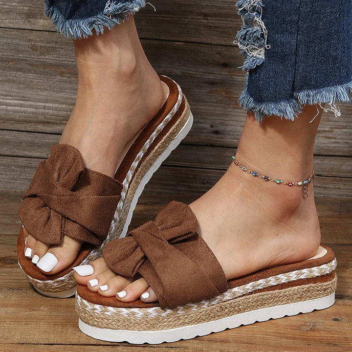 Alyces Schleife Ortho Sandalen Braun / 35