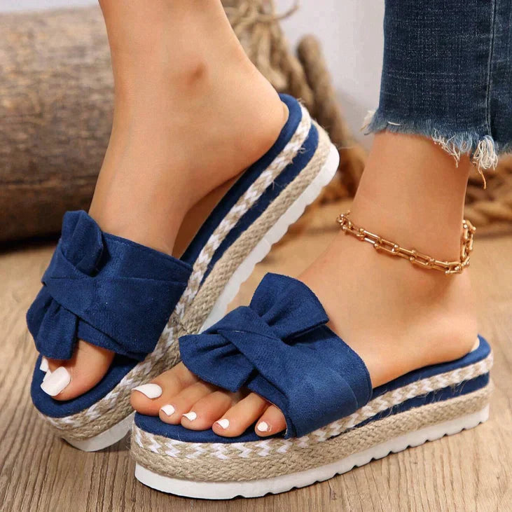 Alyces Schleife Ortho Sandalen Blau / 35