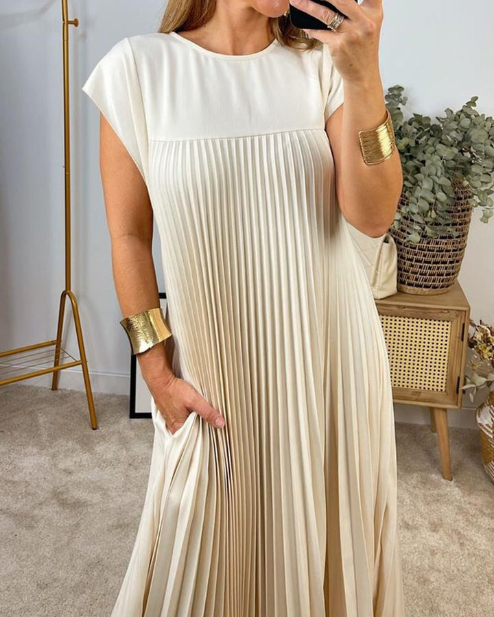 Natalia™ - Ärmelloses Plissiertes Kleid